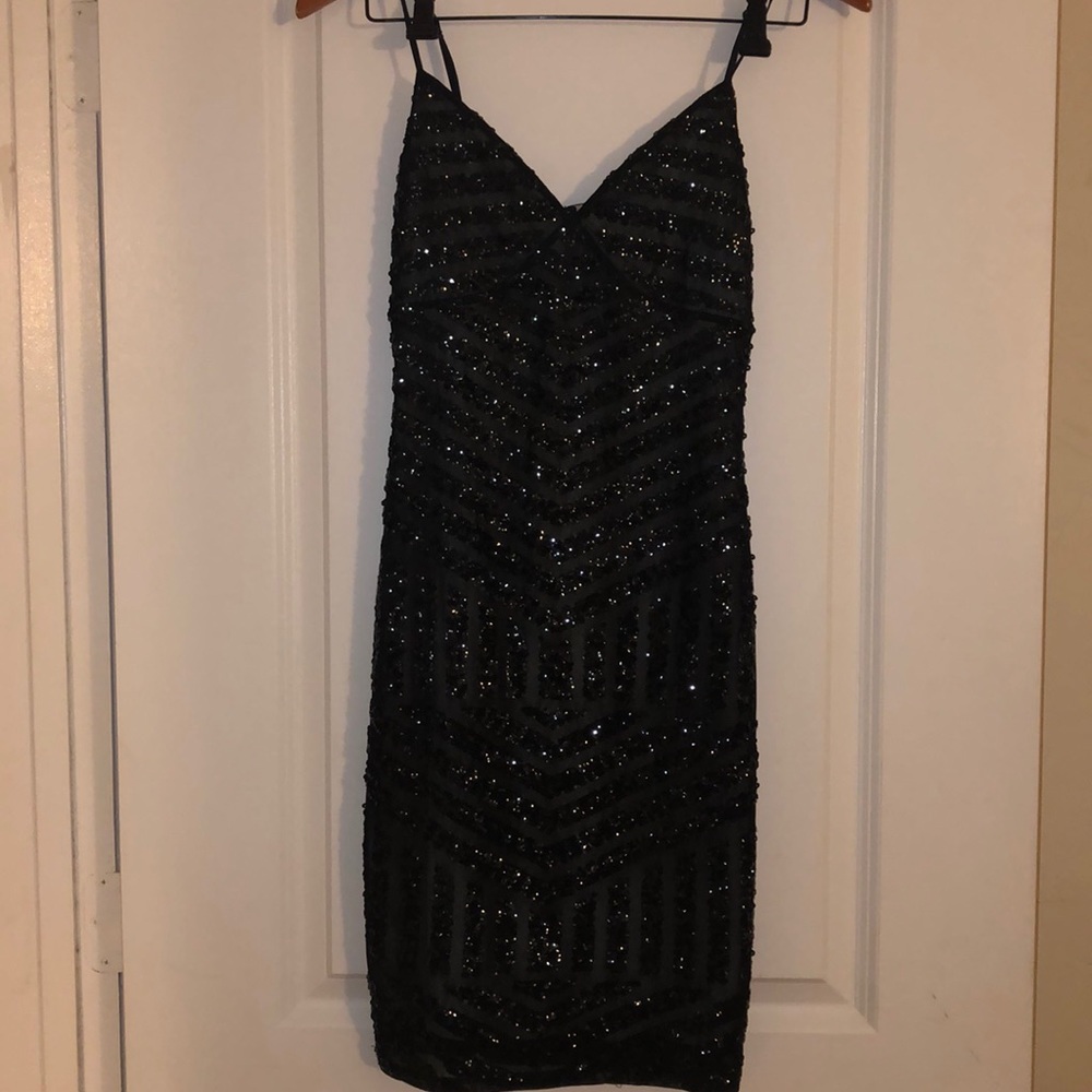 Sequin Black Dress